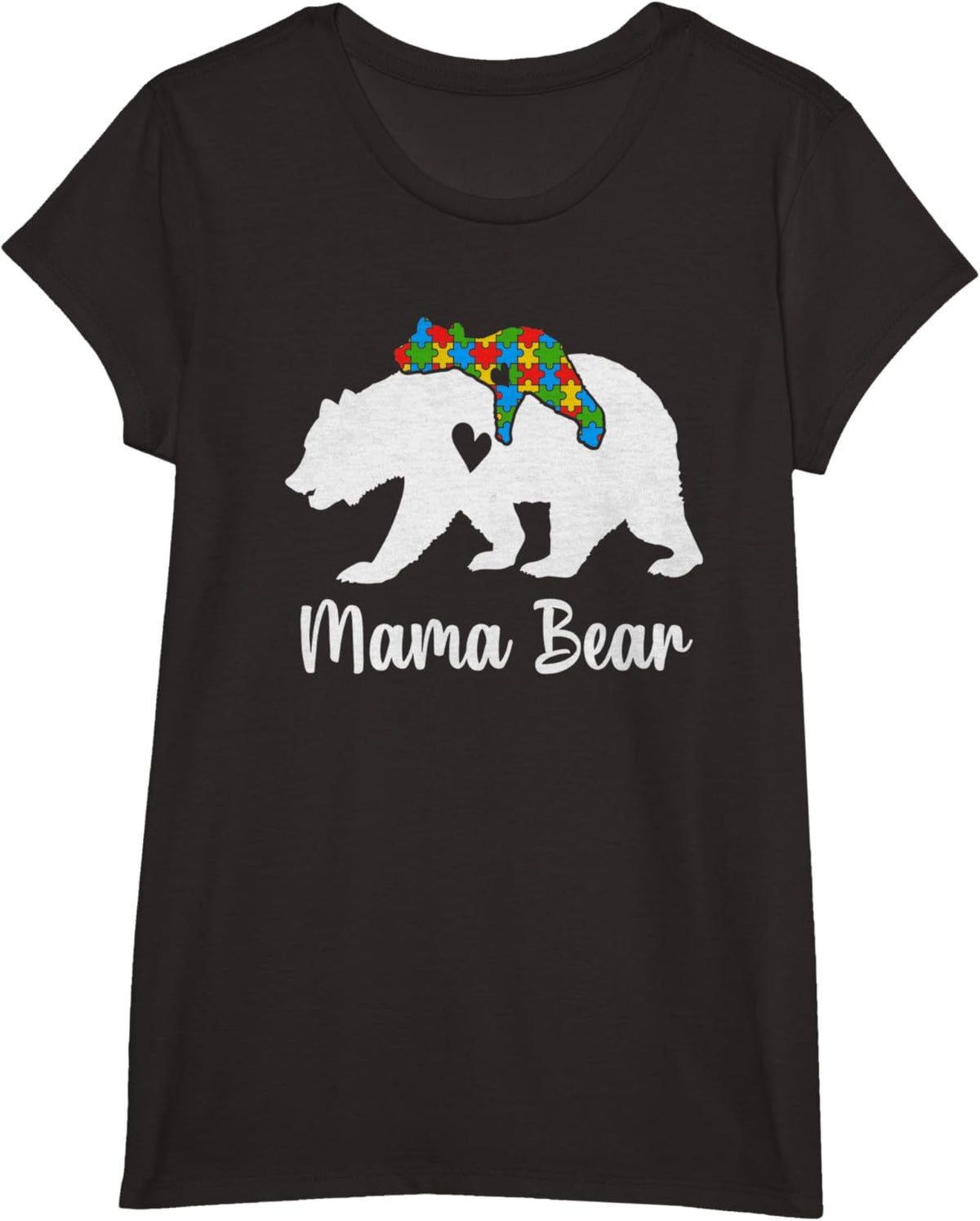 Mama Bear Love Support Autism Awareness Bear Family