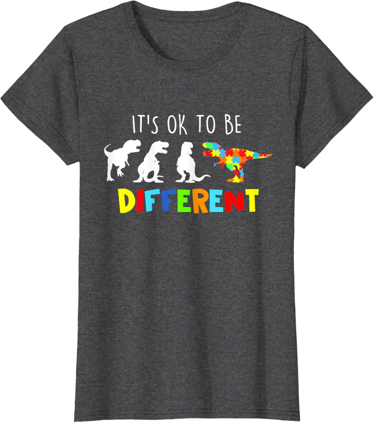 Autism Awareness Dinosaur Kid Boys Its Ok To Be Different