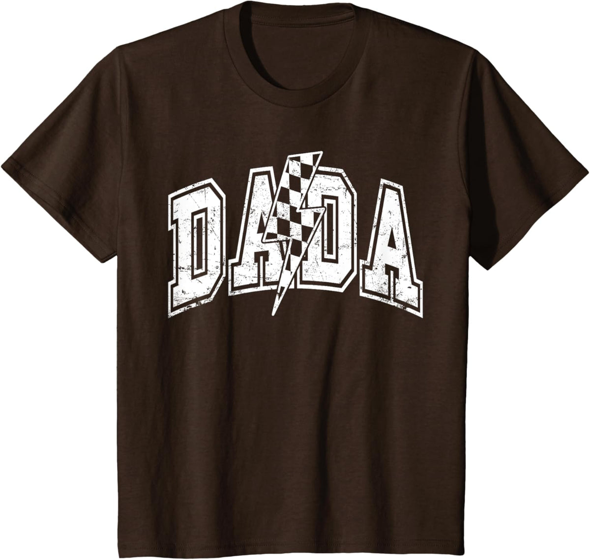 Dada Lightning Bolt Checkered Varsity Dad Men Father's Day