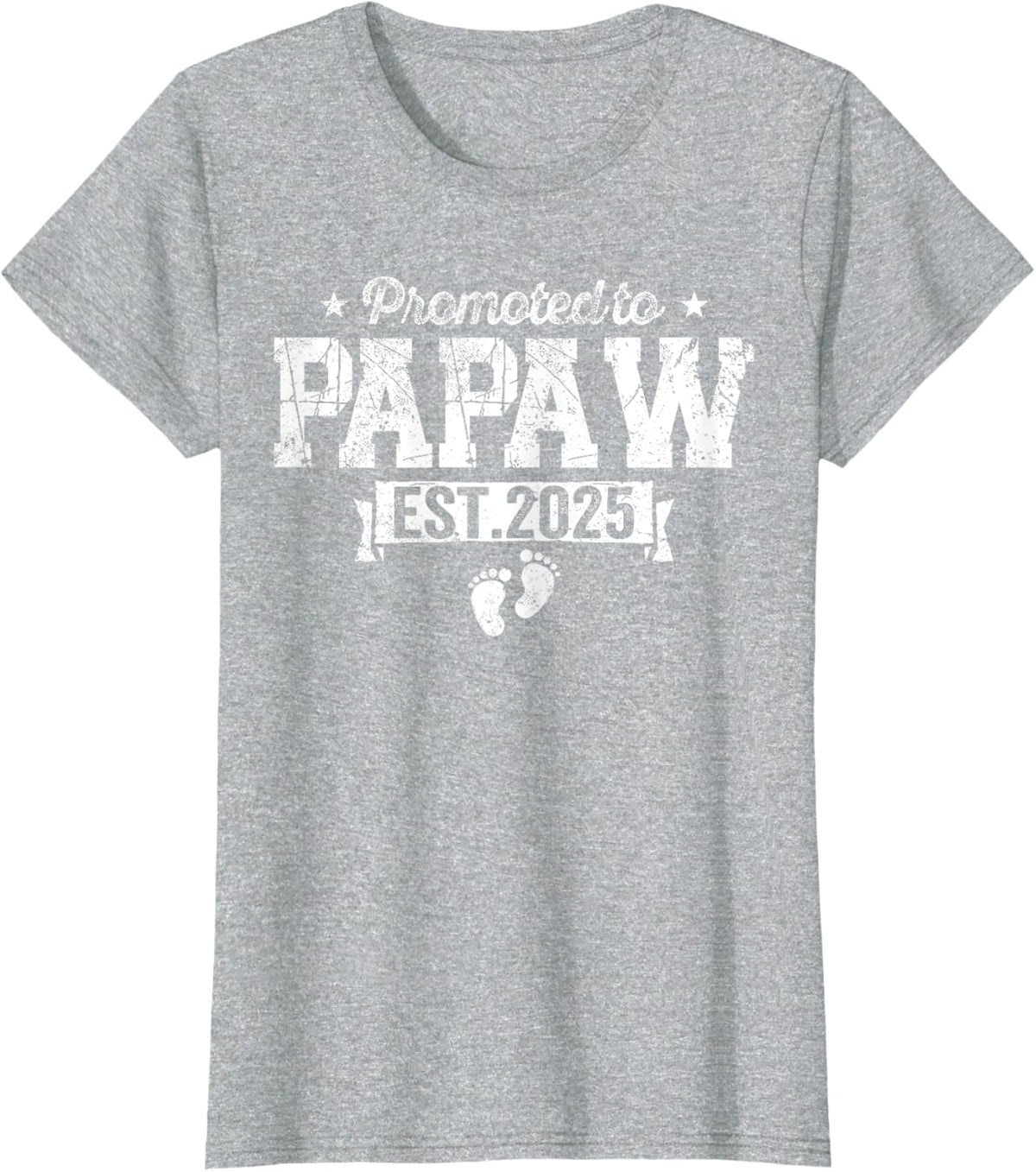 Retro Promoted To Papaw 2025 New Papaw First Father's Day T-Shirt, Small, Black