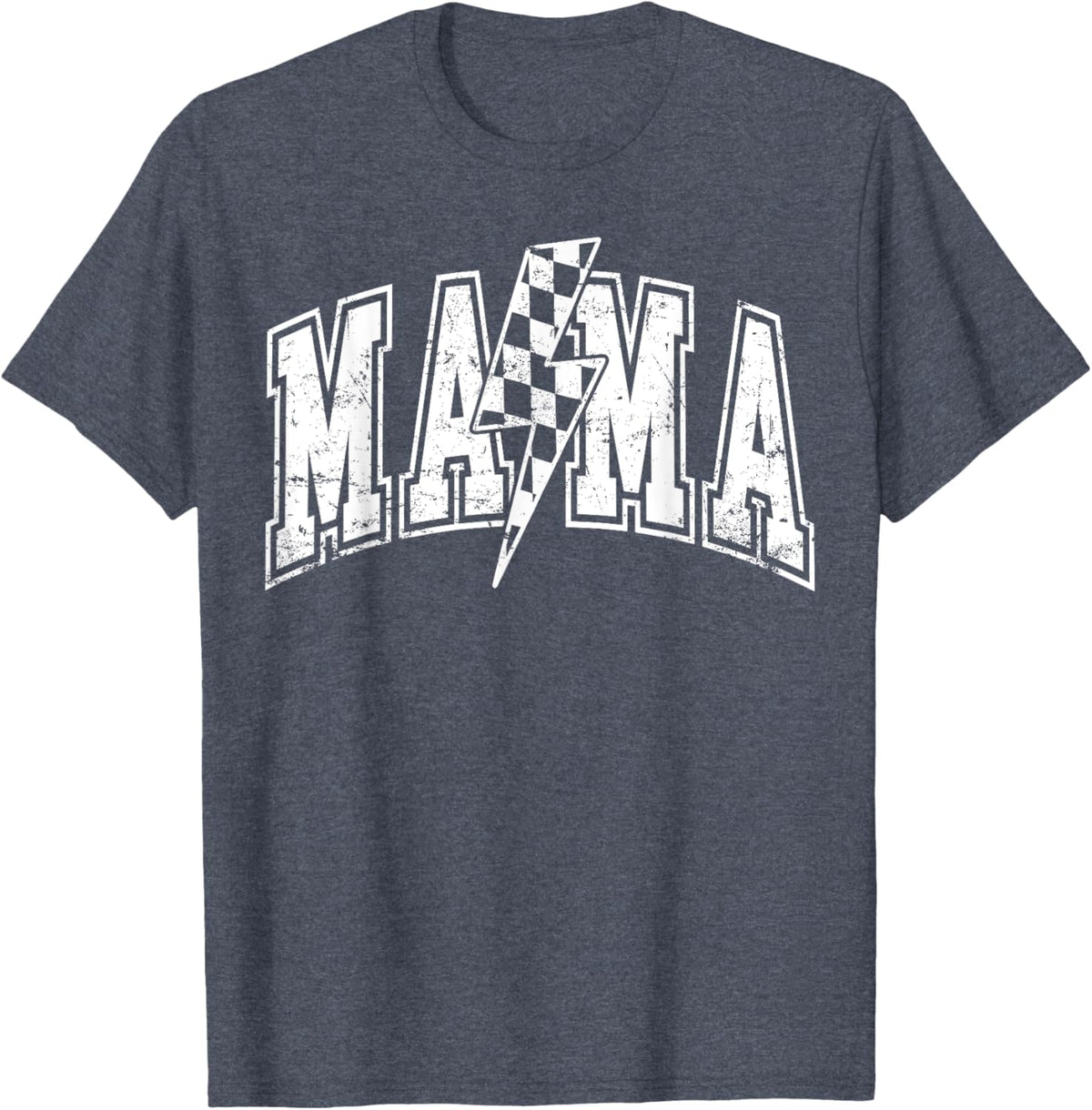 Mama Lightning Bolt Checkered Varsity Mom Women Mother's Day Mother Shirt