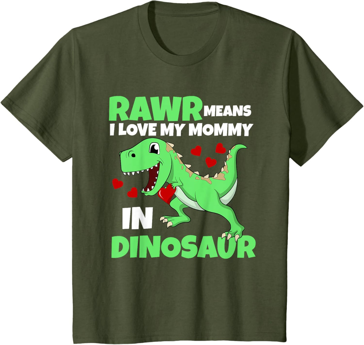 Kids I Love My Mommy Rawr Dinosaur Mom Mother's Day Toddler Boy Mother Shirt