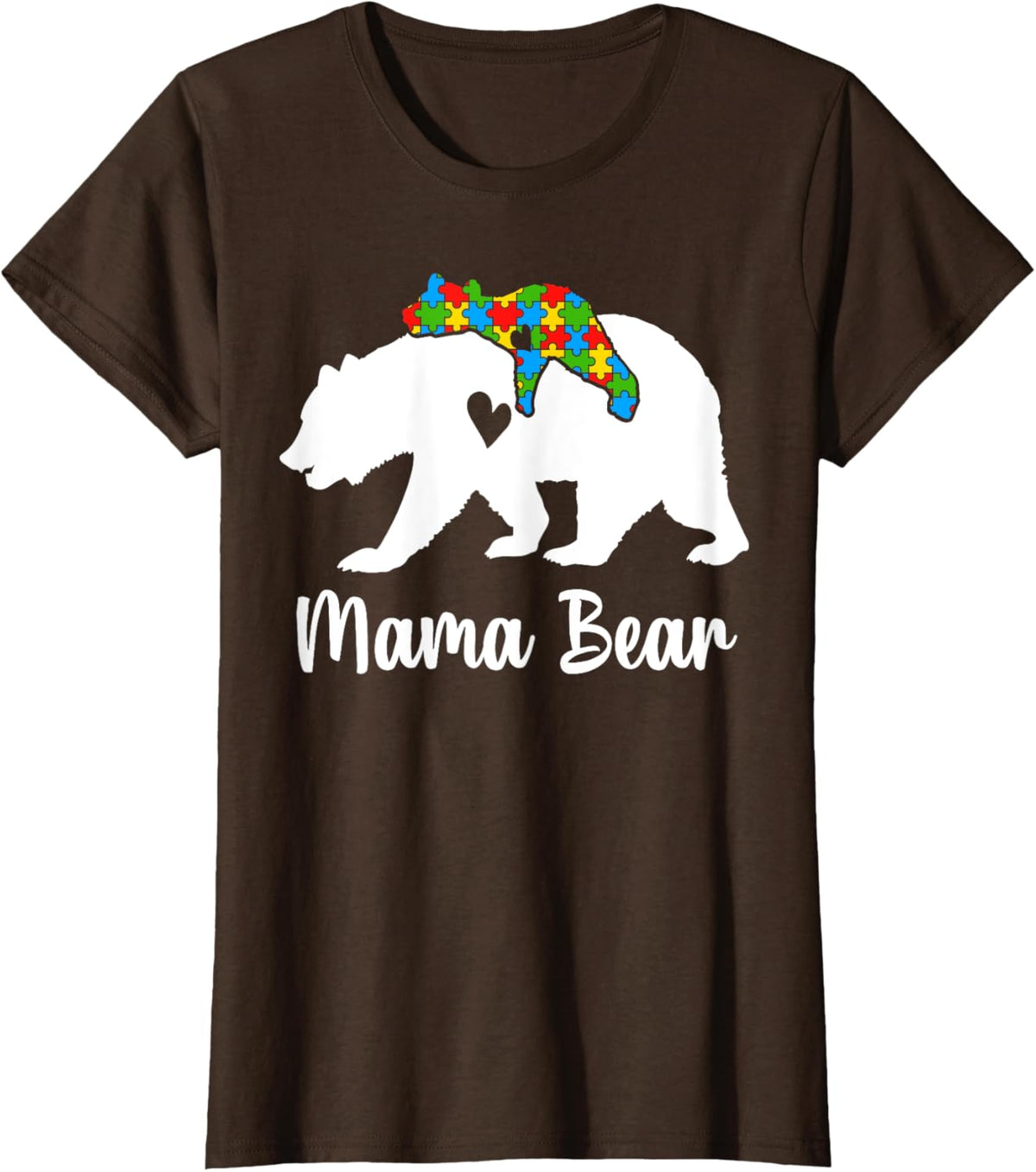 Mama Bear Love Support Autism Awareness Bear Family