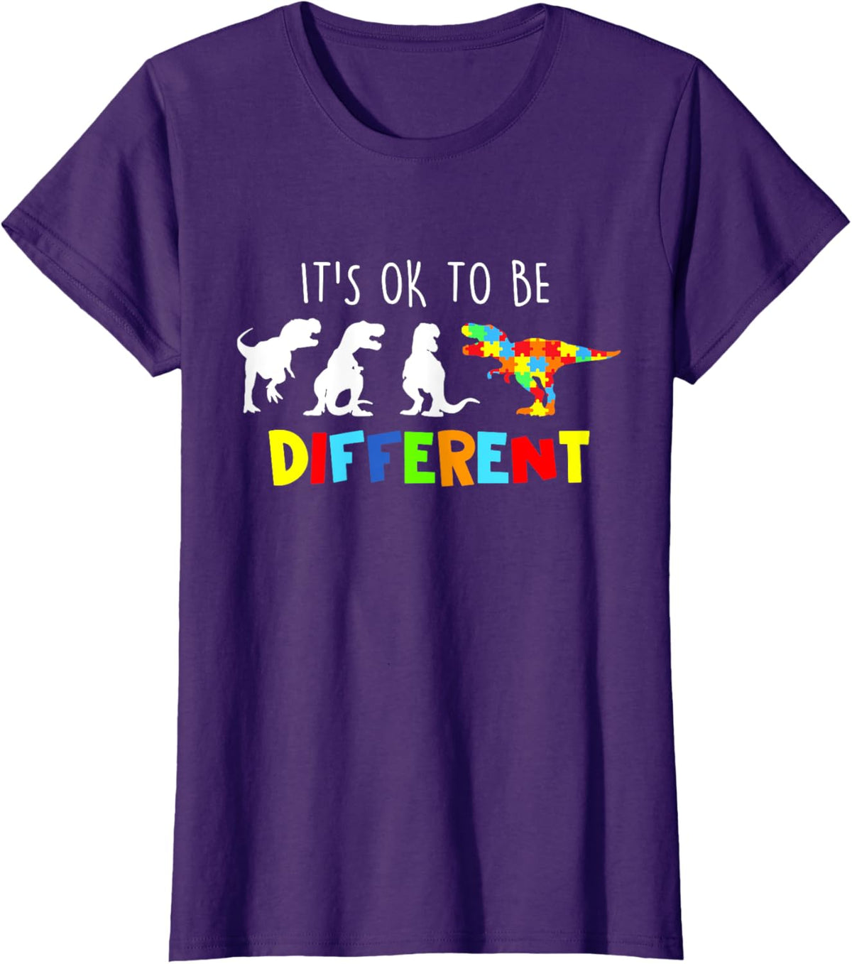 Autism Awareness Dinosaur Kid Boys Its Ok To Be Different
