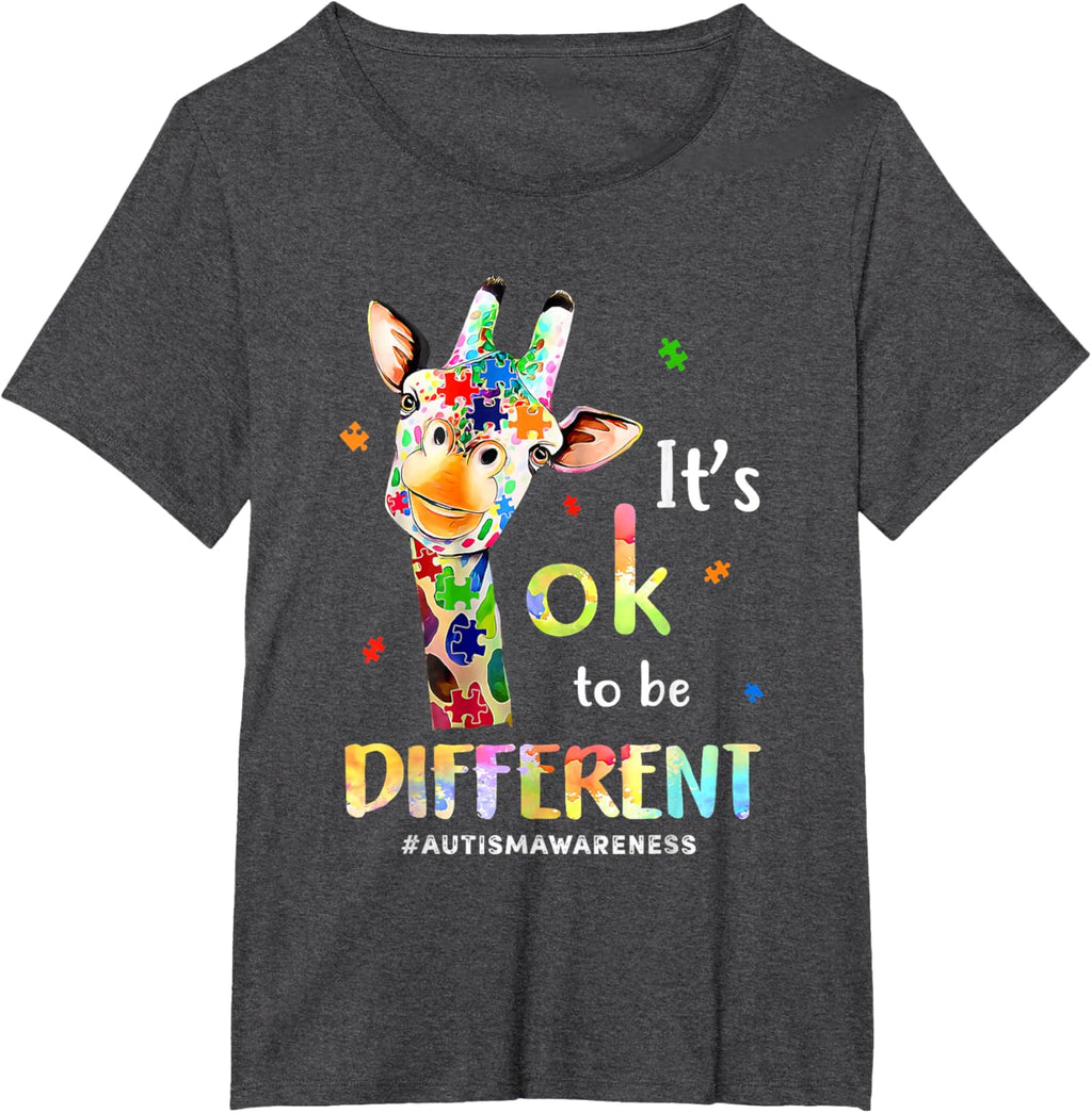 Autism Awareness Cute Giraffe Animal Its Ok To Be Different