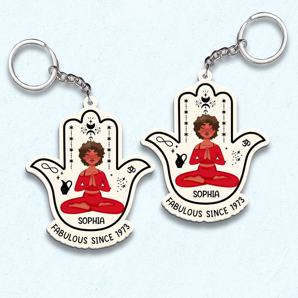 50th Birthday Acrylic Keychain, Custom Birthday Acrylic Keychain, 1973 50th Birthday Acrylic Keychain For Her